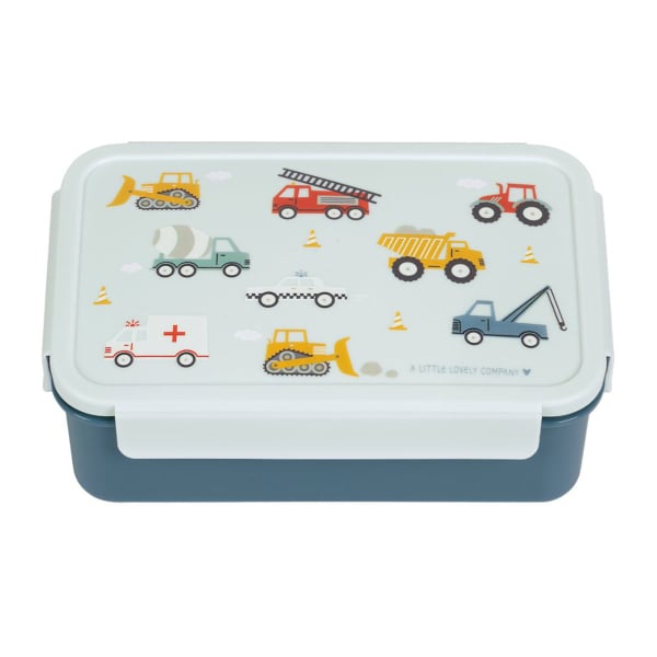 A Little Lovely Company Bento Lunch Box Vehicles 1.2lt (22x14.5x7)