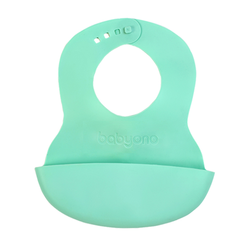 BabyOno Σαλιάρα Σιλικόνης  6m+ Μέντα