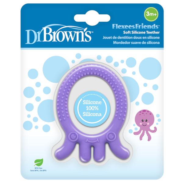 Dr. Brown’s Flexees Friends Κρίκος Οδοντοφυΐας Χταπόδι 3m+