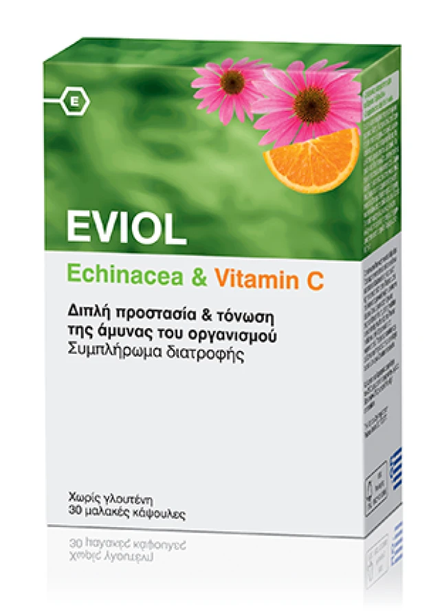 Eviol Echinacea & Vitamin C 30Μαλακές Κάψουλες Eviol Echinacea & Vitamin C 30Μαλακές Κάψουλες