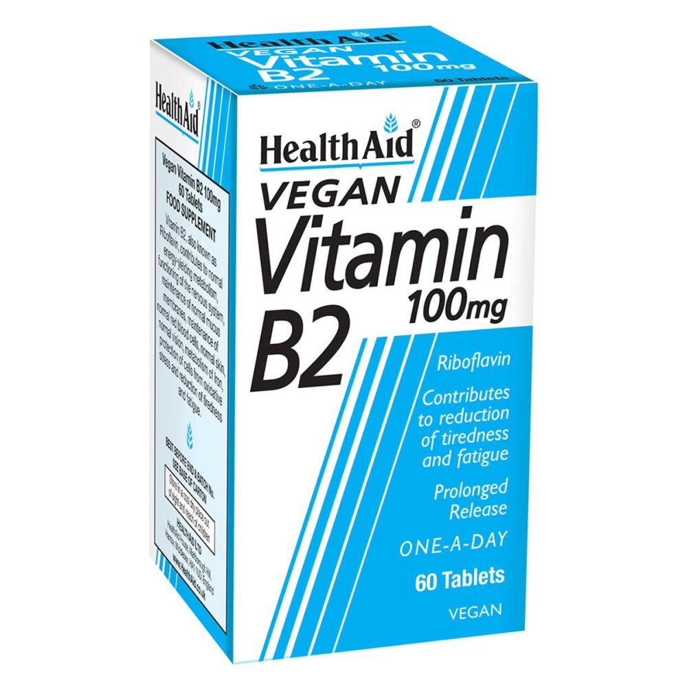 Health Aid Vitamin B2 100mg 60Ταμπλέτες