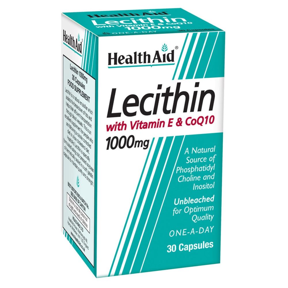 HHealth Aid Lecithin 1000mg - Co Q10 & Vitamin E 30Κάψουλες