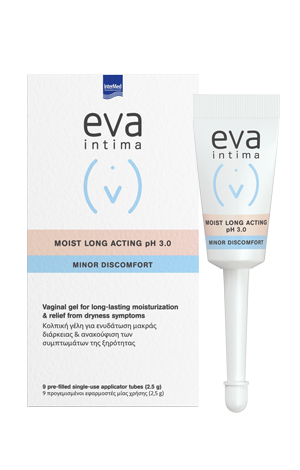 Intermed Eva Intima Moist Long Acting Gel Minor Discomfort ph 3.0 9Προγεμισμένοι Εφαρμοστές