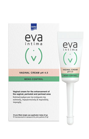 Intermed Eva Intima Meno-Control Vaginal Cream 10x5g Προγεμισμένοι Κολπικοί Εφαρμοστές