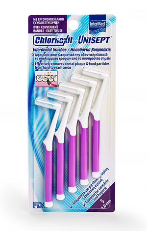 Intermed Chlorhexil Interdental Brushes S 1,0mm 5Τεμάχια