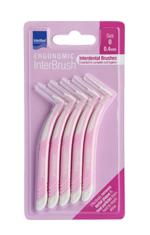 Intermed Ergonomic InterBrush Ροζ 0.4mm 5Τεμάχια