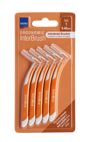 Intermed Ergonomic InterBrush Πορτοκαλί 0.45mm 5Τεμάχια