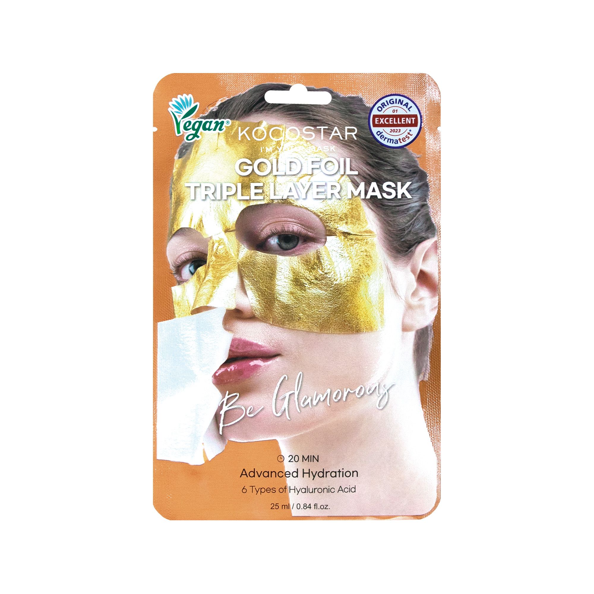 Kocostar Premium Gold Foil Triple Layer Mask 25ml