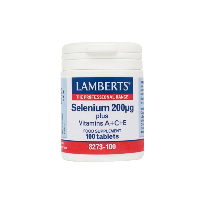 Lamberts Selenium 200μg Plus Vitamins A+C+E 100Tαμπλέτες