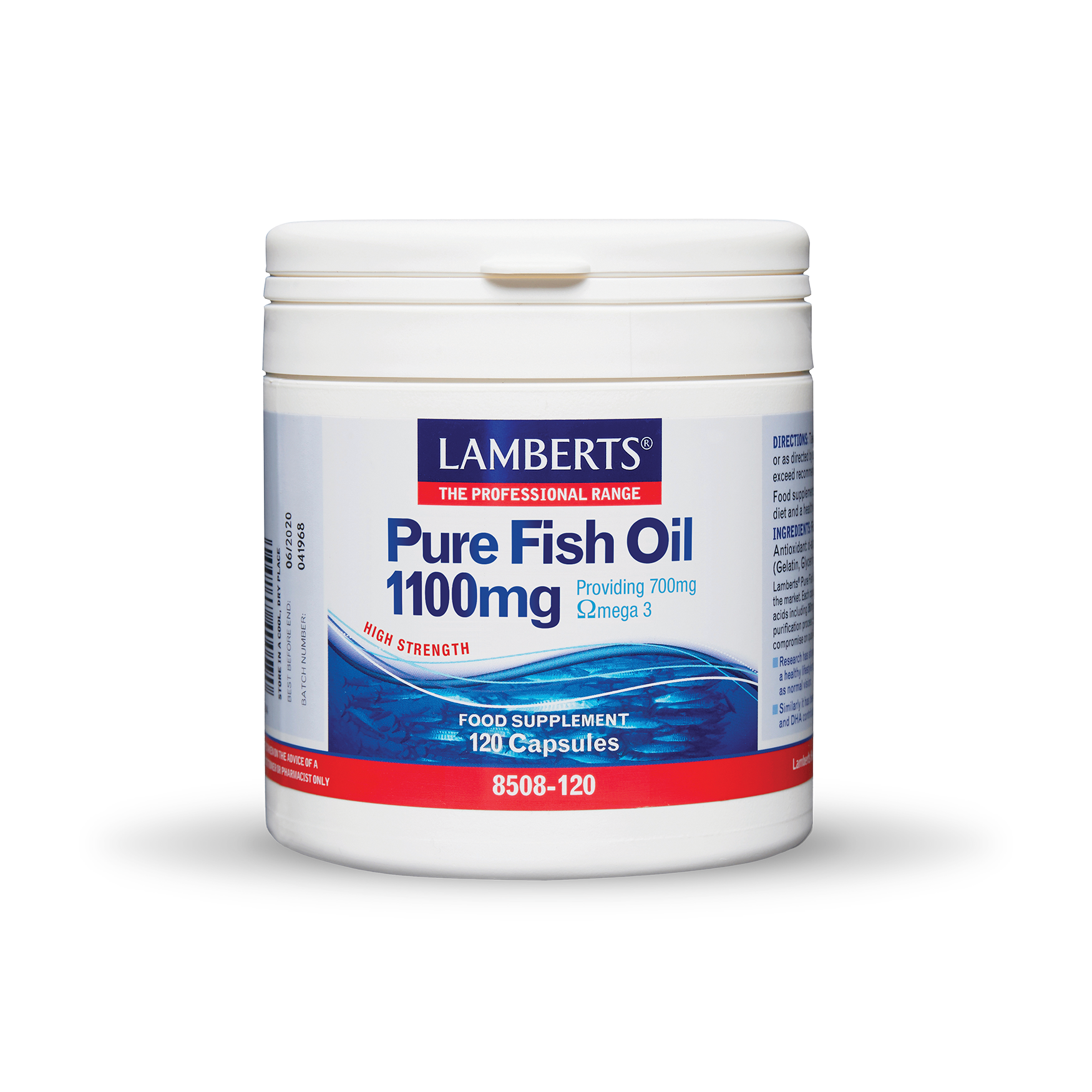 Lamberts Pure Fish Oil 1100mg 180Κάψουλες