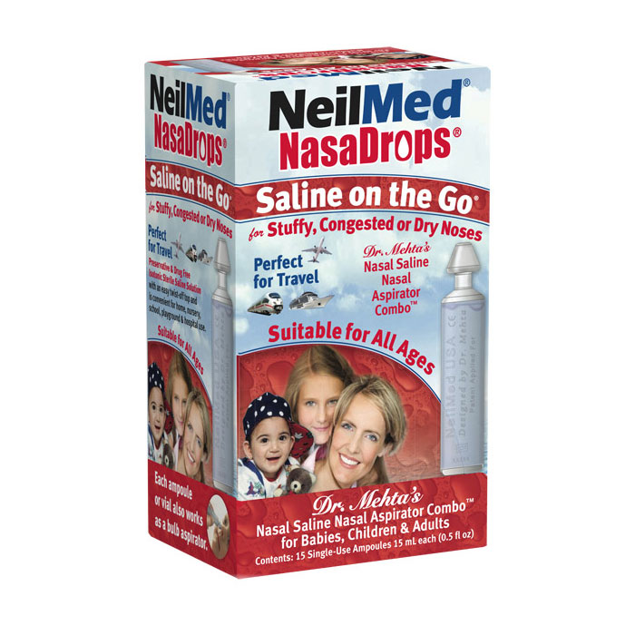 NeilMed NasaDrops Saline On The Go 15Αμπούλες x 15ml