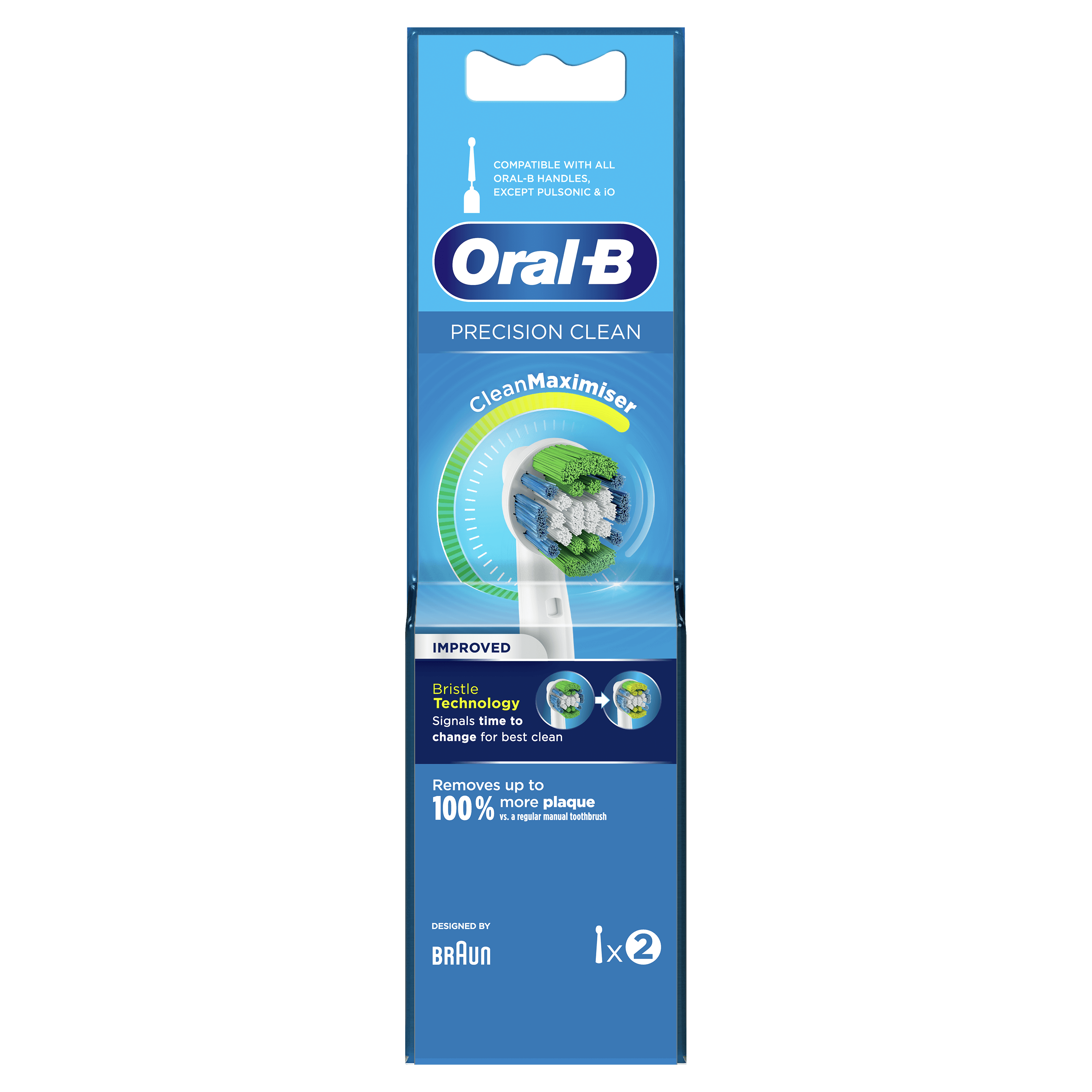 Oral B Precision Clean Ανταλλακτικές Κεφαλές Ηλεκτρικής Οδοντόβουρτσας με Τεχνολογία Clean Maximiser 2Τεμάχια