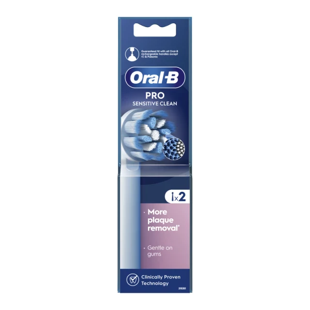 Oral B Pro Sensitive Clean Ανταλλακτικές Κεφαλές Ηλεκτρικής Οδοντόβουρτσας 2Τεμάχια