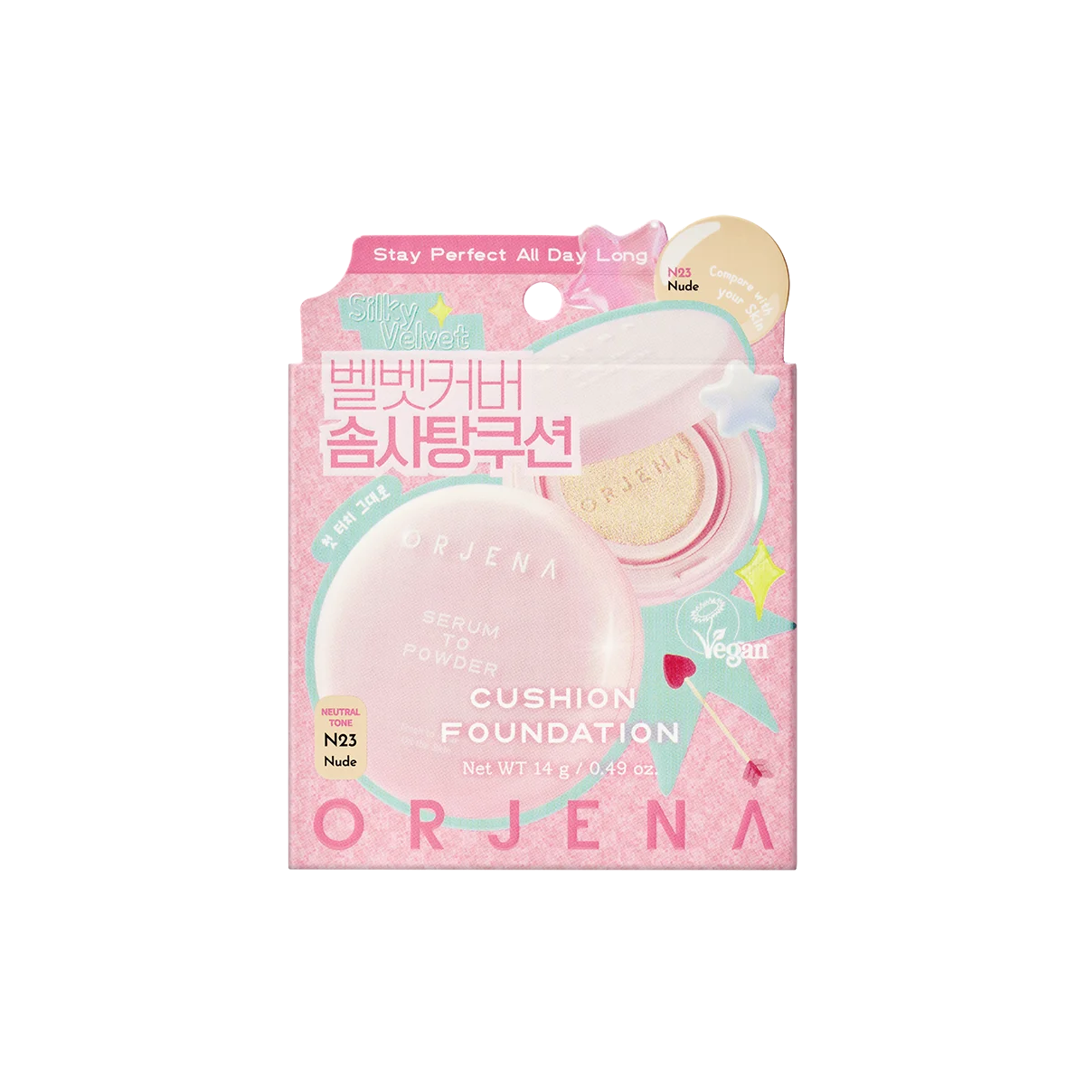 Orjena Serum To Powder Cushion N23 Nude 14g