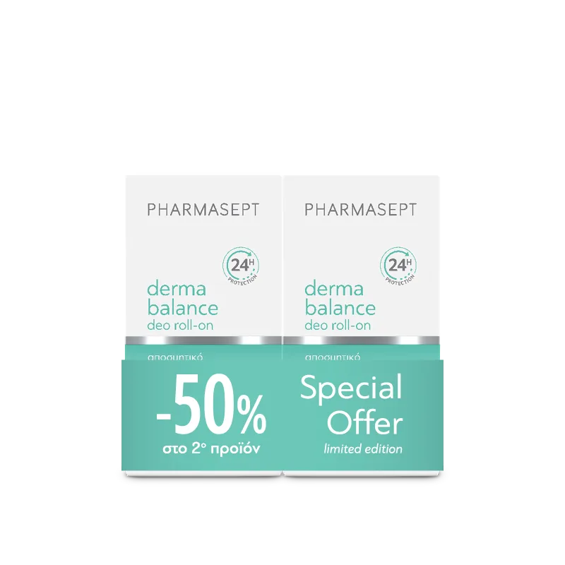 Pharmasept Promo Balance Mild Deo 24h Roll-On 2x50ml -50% Στο 2ο Προϊόν