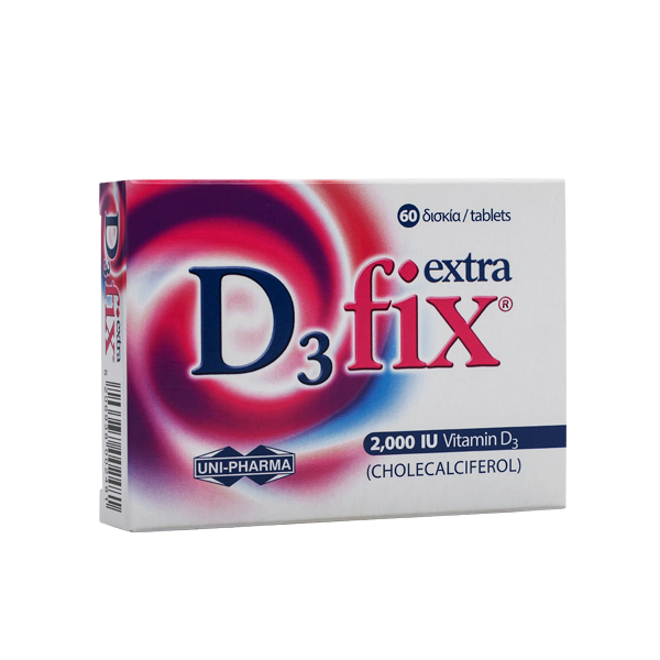 Uni-Pharma D3 Fix Extra 2000IU 60Ταμπλέτες
