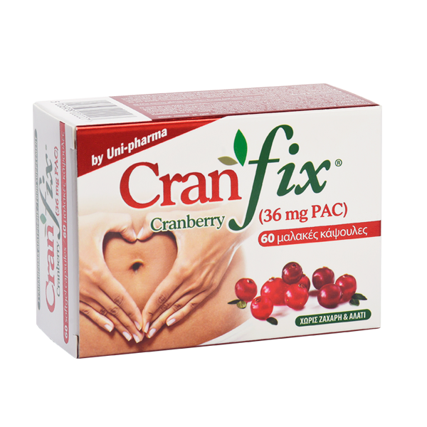 Uni-Pharma Cranfix Cranberry 60Μαλακές Κάψουλες