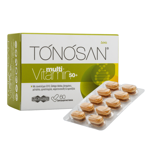 Uni-Pharma Tonosan Multivitamin 50+ 60Ταμπλέτες