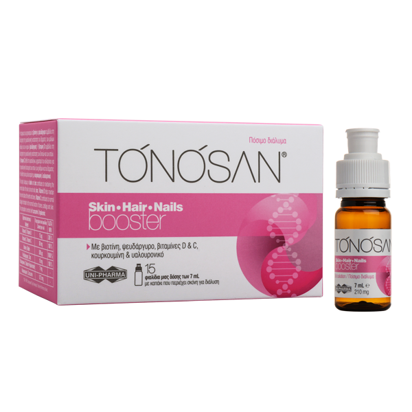 Uni-Pharma Tonosan Skin-Hair-Nails Booster 15 Φιαλίδια x 7ml