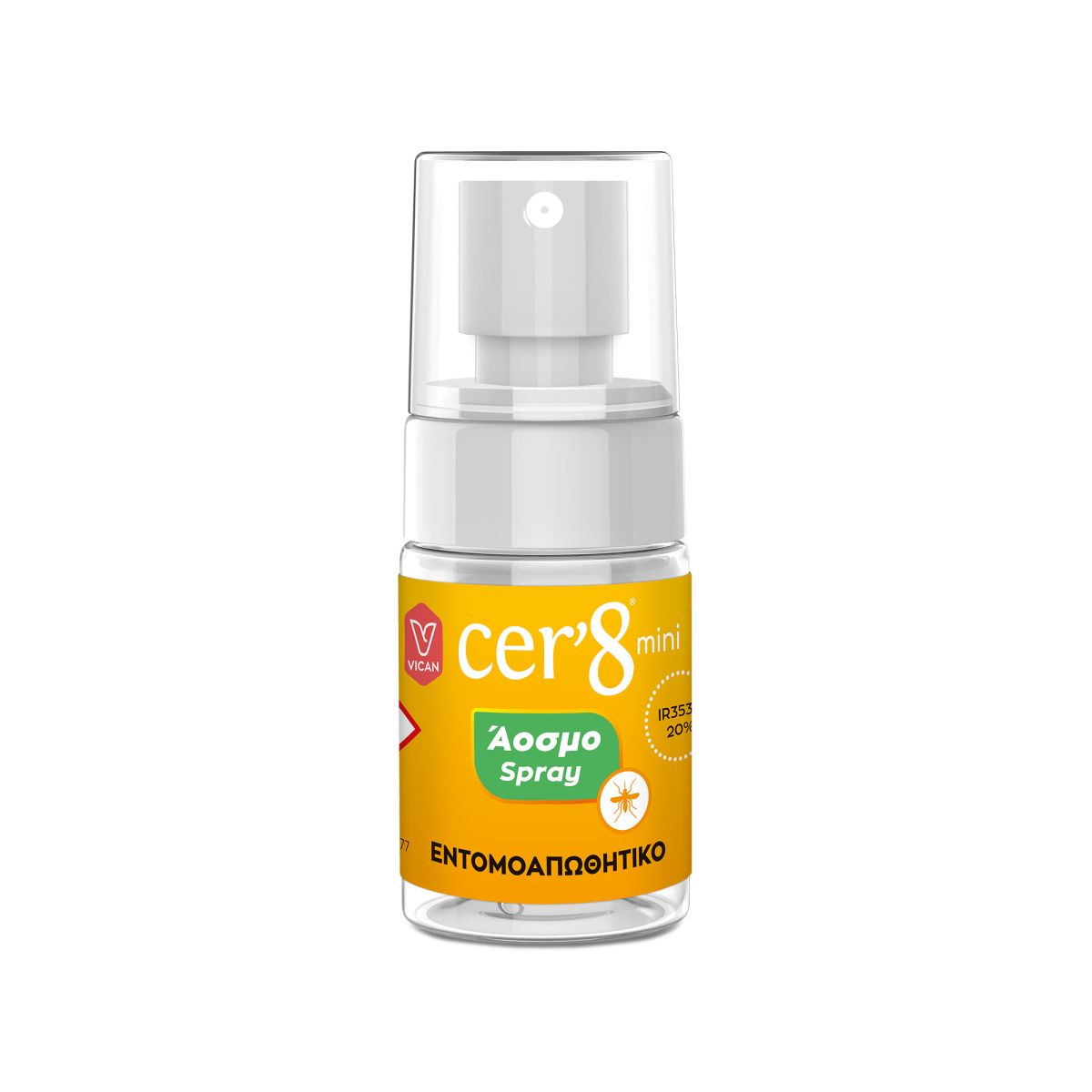 Vican Cer’8 Mini Ultra Protection Άοσμο Εντομοαπωθητικό Spray 30ml