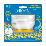 Dr. Brown’s No-Slip Suction Bowls Αντιολισθητικά Μπολ Φαγητού με Βεντούζα 2Τεμάχια