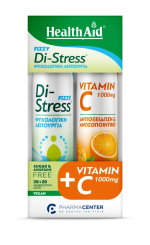 Health Aid Promo Fizzy Di-Stress 20Αναβράζοντα Δισκία & Vitamin C 1000mg Orange 20Αναβράζοντα Δισκία