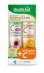 Health Aid Promo Vitamin C 1000mg Zinc & Echinacea 20Αναβράζοντα Δισκία & Vitamin C 1000mg 20Αναβράζοντα Δισκία