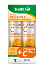 Health Aid Promo Vitamin C 1000mg με Γεύση Πορτοκάλι 2x20Αναβράζουσες Ταμπλέτες