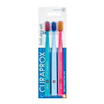 Curaprox CS 5460 Family Pack 2+1 Οδοντόβουρτσες Πετρόλ-Σιελ-Φούξια 3Τεμάχια