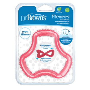 Dr. Brown’s Flexees Friends Κρίκος Οδοντοφυΐας Ροζ 3m+