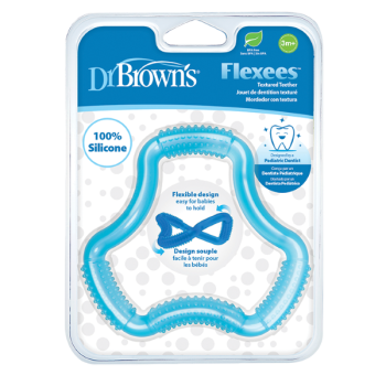 Dr. Brown’s Flexees Friends Κρίκος Οδοντοφυΐας Μπλε 3m+