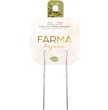 Farma Bijoux Υποαλλεργικά Σκουλαρίκια Ασημί Κρεμαστά 65mm