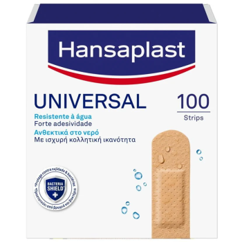 Hansaplast Universal Water Resistant Αδιάβροχα Αυτοκόλλητα Επιθέματα 1,9 x 7,2cm 100Τεμάχια