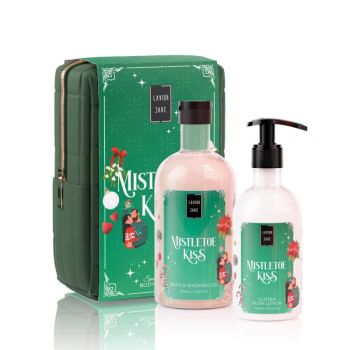 Lavish Care Promo Xmas 2025 Mistletoe Kiss Bath & Shower Gel 500ml & Glitter Body Lotion 300ml