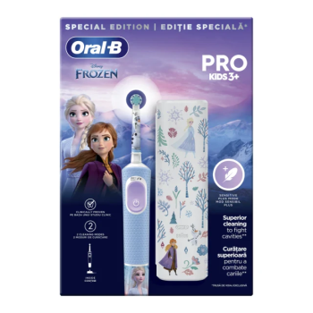 Oral B Vitality Pro Kids Frozen Παιδική Ηλεκτρική Οδοντόβουρτσα & Δώρο Θήκη Ταξιδιού