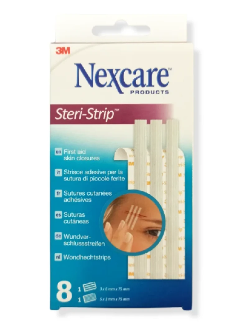 Φωτογραφία από 3M Nexcare Steri Strip Αυτοκόλλητες Ταινίες Σύγκλισης Τραυμάτων 3mm x 75mm 1Φακελάκι + 6mm x 75mm 1Φακελάκι