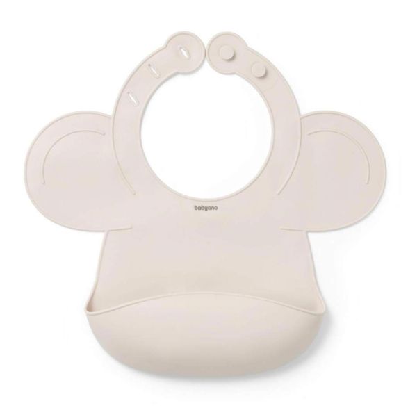 BabyOno Σαλιάρα Σιλικόνης 6m+ Beige Φωτογραφία από BabyOno Σαλιάρα Σιλικόνης 6m+ Beige