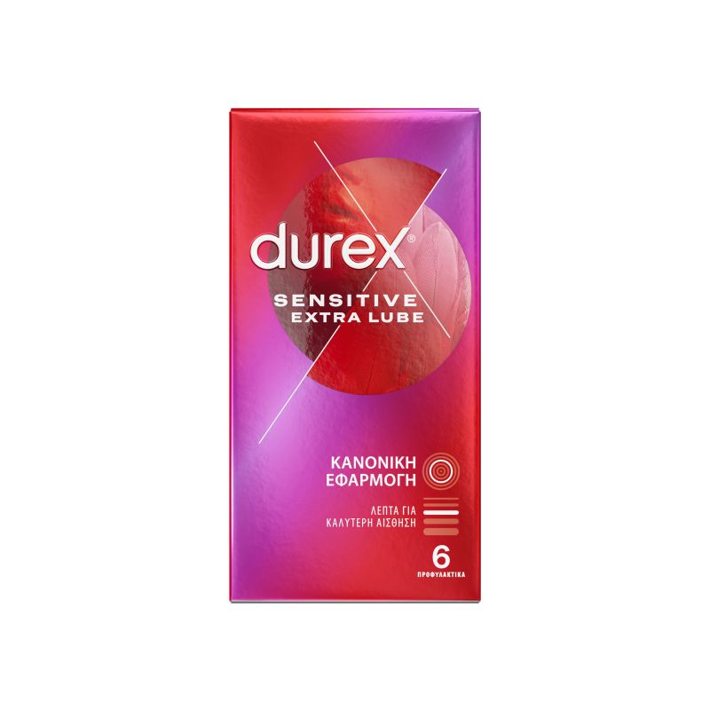 Durex Sensitive Extra Lube 6Τεμάχια Φωτογραφία από Durex Sensitive Extra Lube 6Τεμάχια
