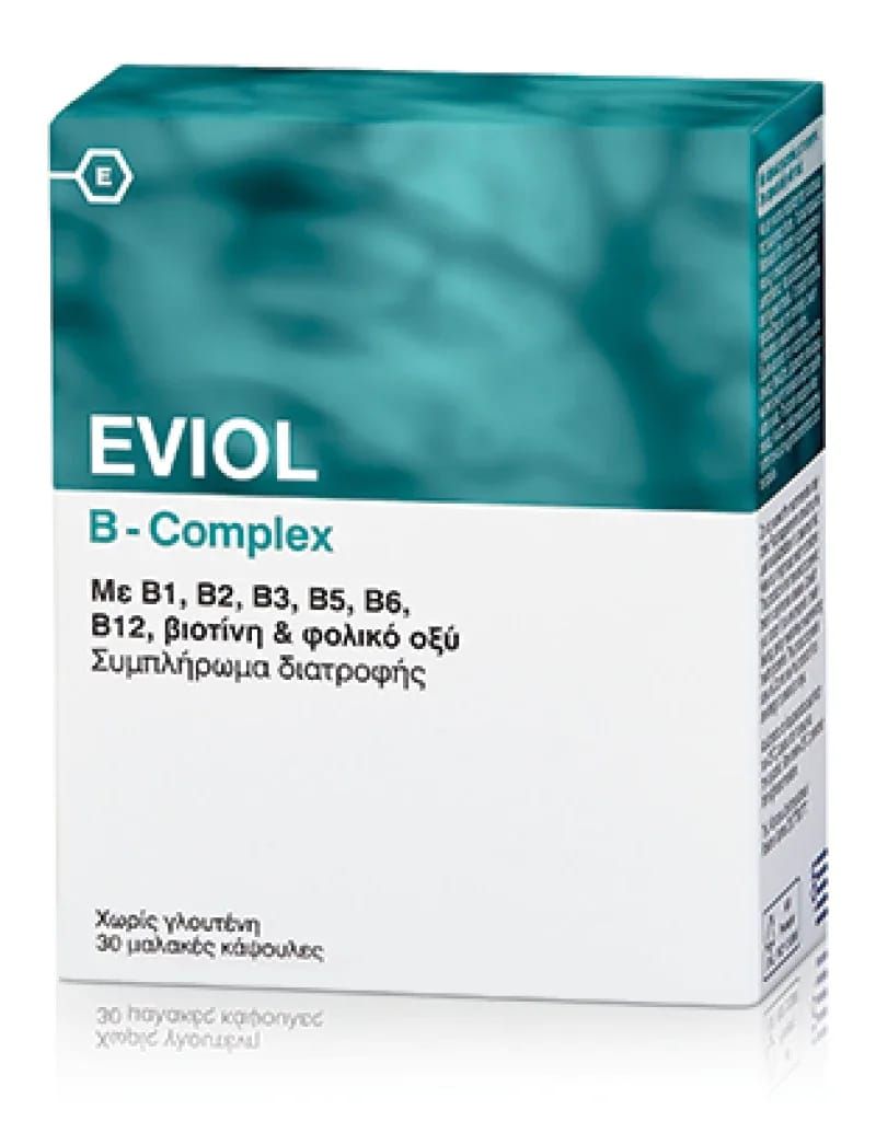 Eviol B-Complex 30Μαλακές Κάψουλες Φωτογραφία από Eviol B-Complex 30Μαλακές Κάψουλες