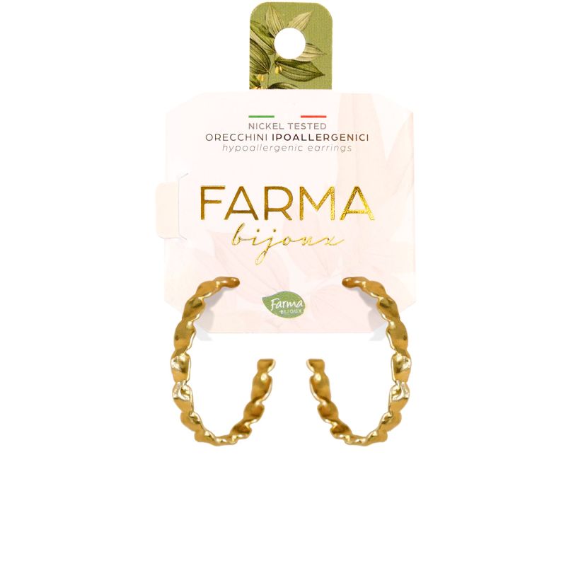 Φωτογραφία από Farma Bijoux Υποαλλεργικά Σκουλαρίκια Κρίκοι Χρυσοί Σπιράλ 20mm 
