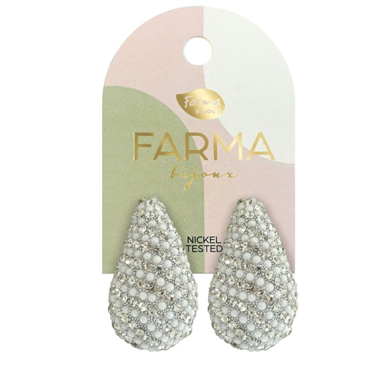 Φωτογραφία από Farma Bijoux Υποαλλεργικά Σκουλαρίκια Σταγόνες με Κρύσταλλα & Στρας 35mm WOW12