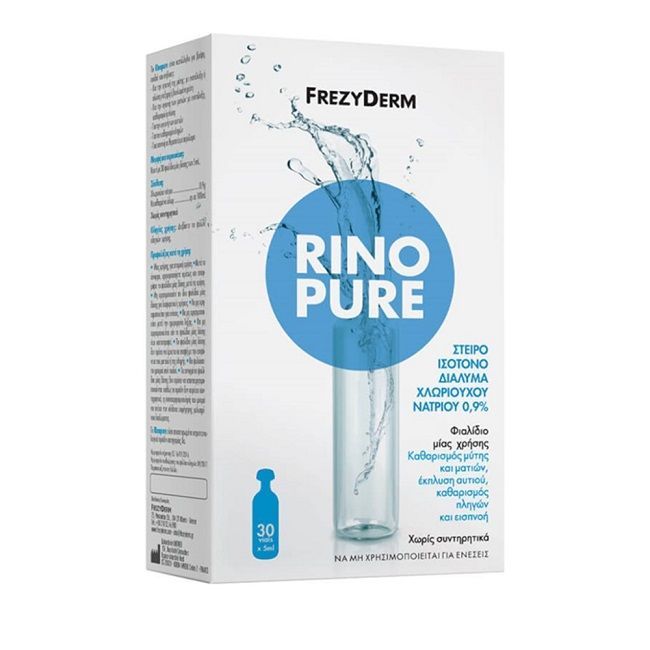 Φωτογραφία από Frezyderm Rinopure Στείρο Ισοτονικό Διάλυμα Χλωριούχου Νατρίου 0.9% 30Αμπούλες x 5ml