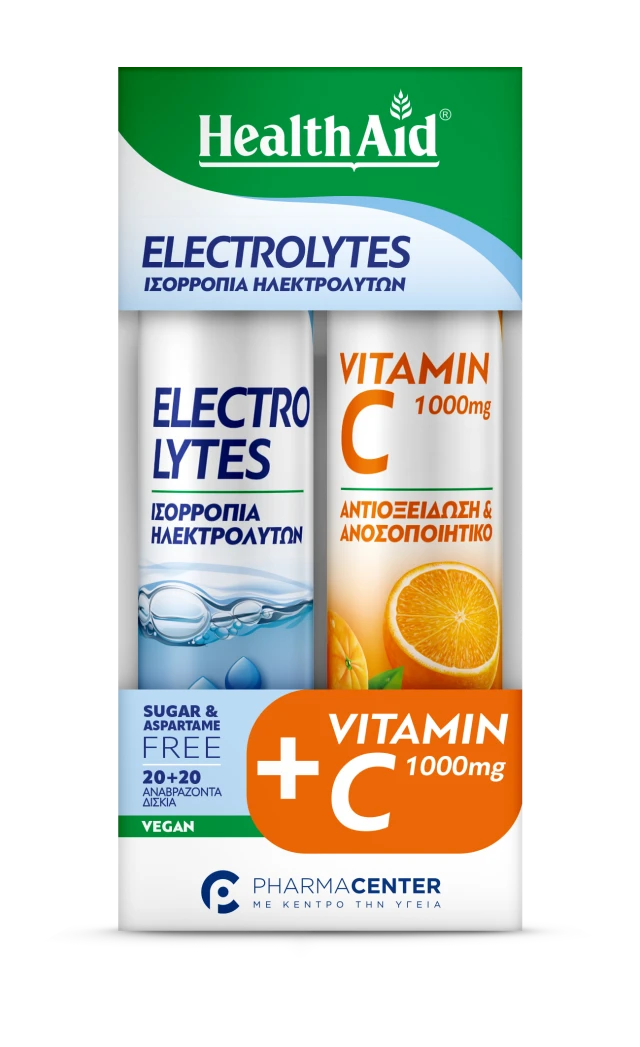 Φωτογραφία από Health Aid Promo Electrolytes 20Αναβράζοντα Δισκία & Vitamin C 1000mg 2Αναβράζοντα Δισκία