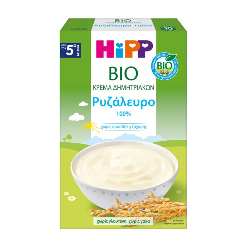 Φωτογραφία από Hipp Bio Κρέμα Ρυζάλευρο χωρίς Γάλα από τον 5m+ 200gr
