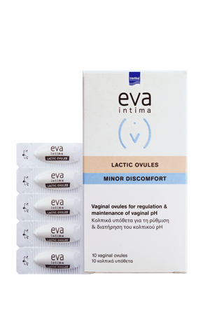 Φωτογραφία από Intermed Eva Intima Lactic Ovules Minor Discomfort pH 3.8 10Υπόθετα