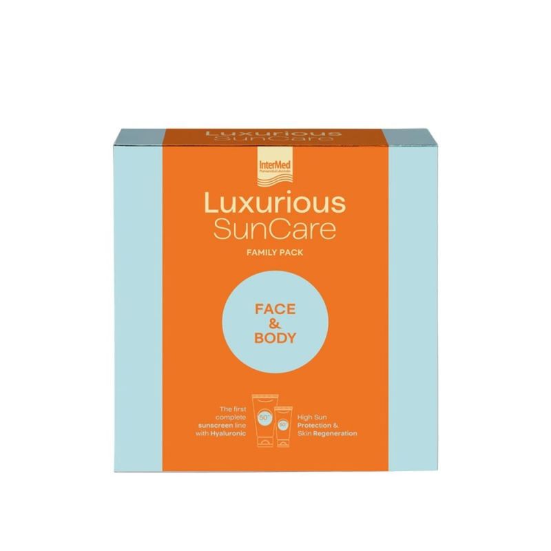 Φωτογραφία από Intermed Luxurious Sun Care Family Pack Face Cream SPF50 75ml & Body Cream SPF50 200ml