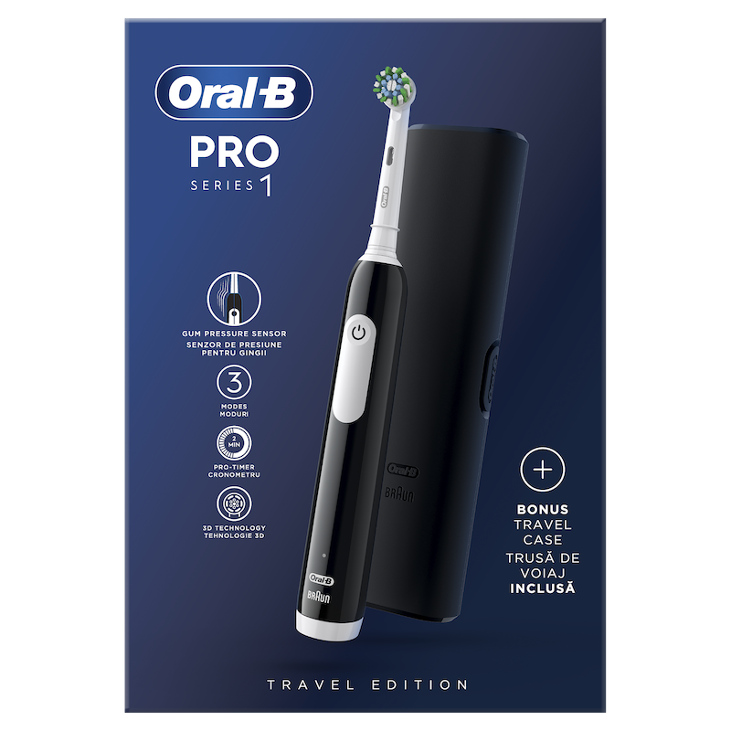 Φωτογραφία από Oral-B Pro Series 1 Ηλεκτρική Οδοντόβουρτσα Μαύρη & Θήκη Ταξιδίου 
