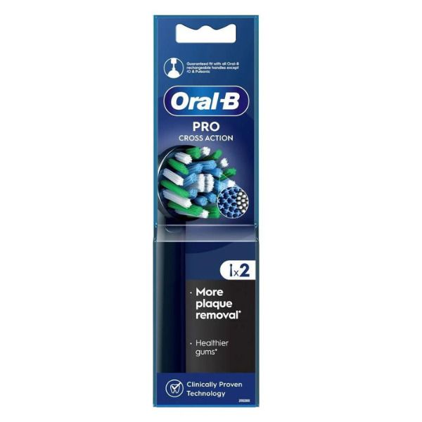 Oral B Pro Cross Action Black Ανταλλακτικές Κεφαλές Ηλεκτρικής Οδοντόβουρτσας Μαύρες 2Τεμάχια Φωτογραφία από Oral B Pro Cross Action Black Ανταλλακτικές Κεφαλές Ηλεκτρικής Οδοντόβουρτσας Μαύρες 2Τεμάχια