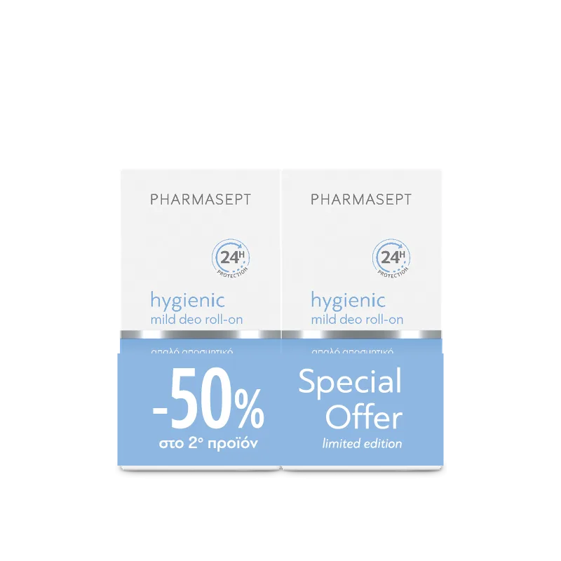 Φωτογραφία από Pharmasept Promo Hygienic Mild Deo 24h Roll-On 2x50ml -50% Στο 2ο Προϊόν