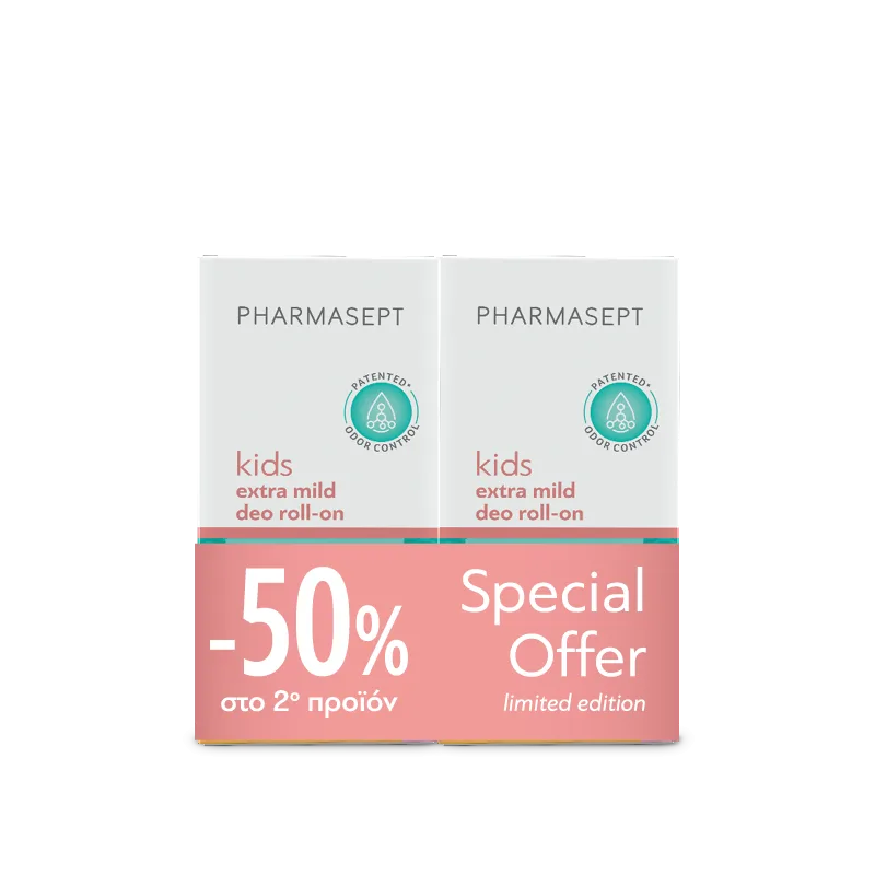 Φωτογραφία από Pharmasept Promo Kid Extra Mild Deo Roll-On 24h  2x50ml -50% Στο 2ο Προϊόν